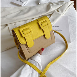 Colourblocked PU Bucket Sling Bag