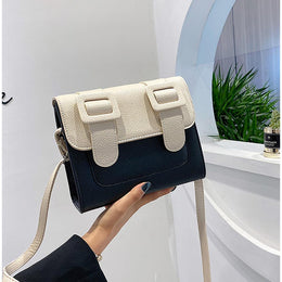 Colourblocked PU Bucket Sling Bag