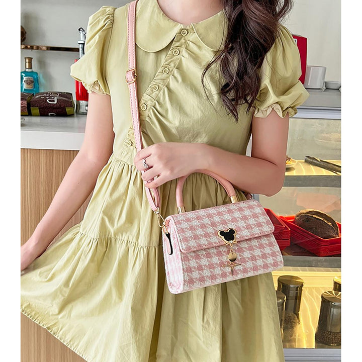 Checked PU Sling Bag