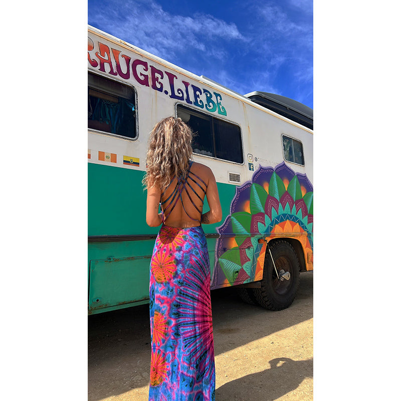 Print Sleeveless Maxi Dress