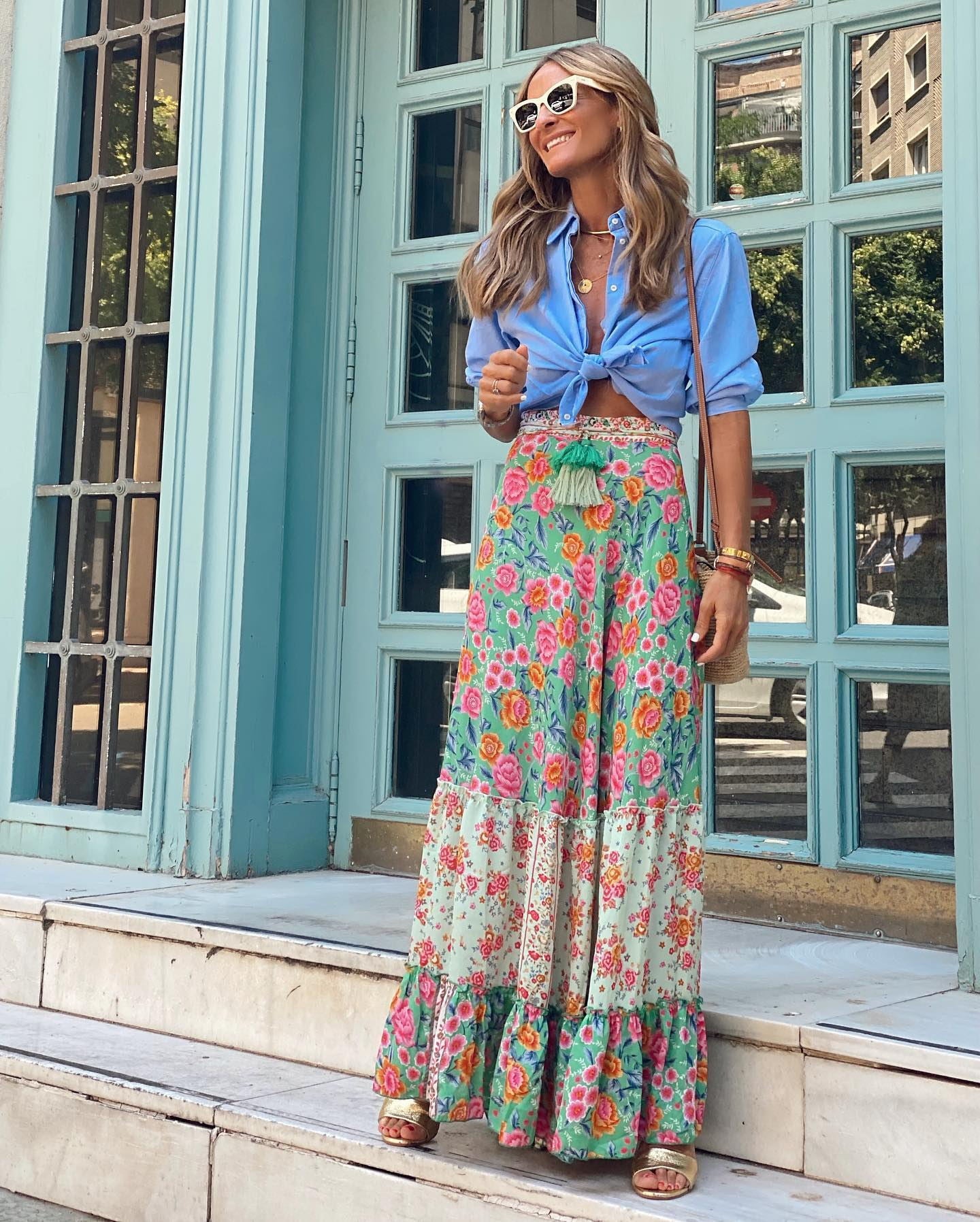 Printed Tiered Skirts