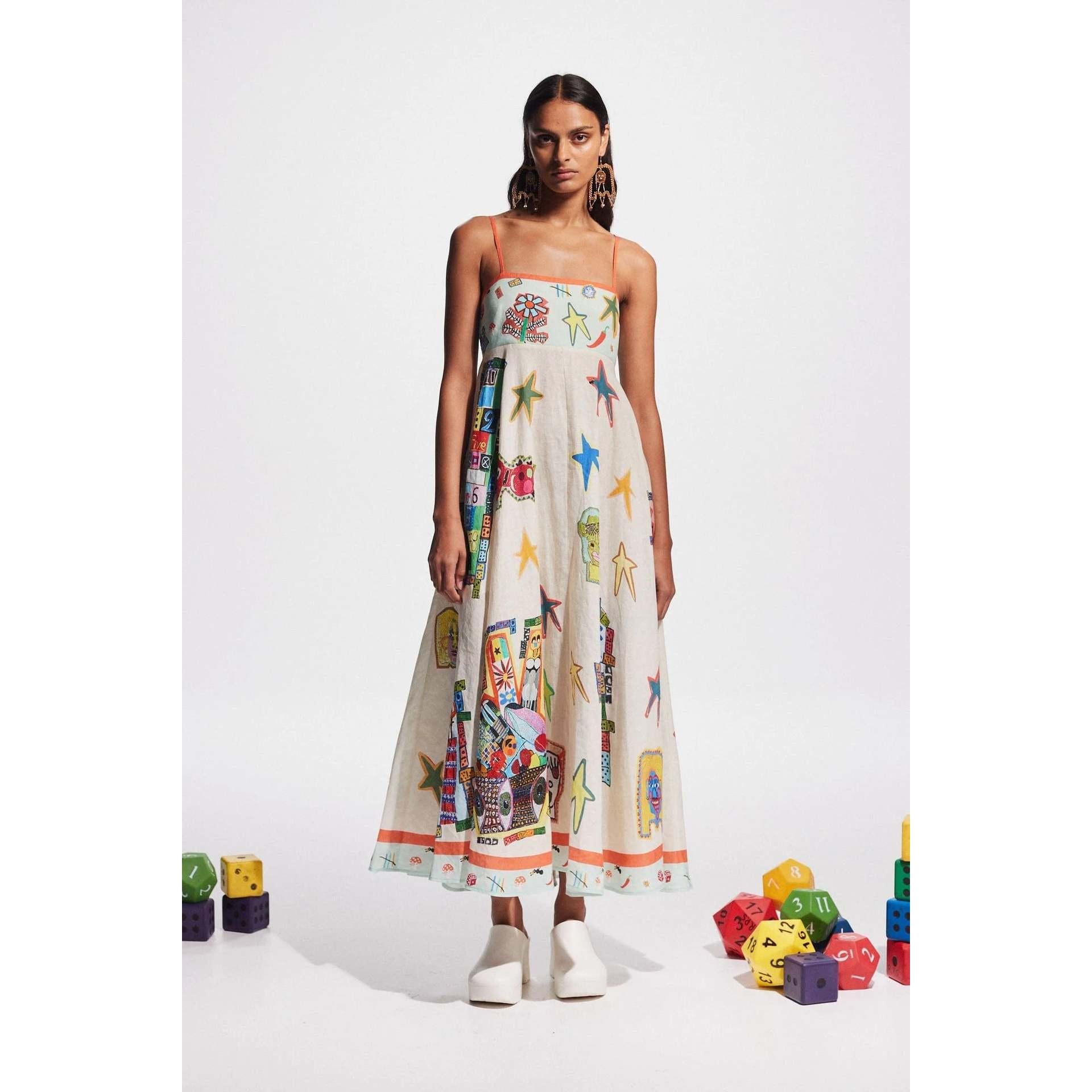 Graphic Print Maxi Dress