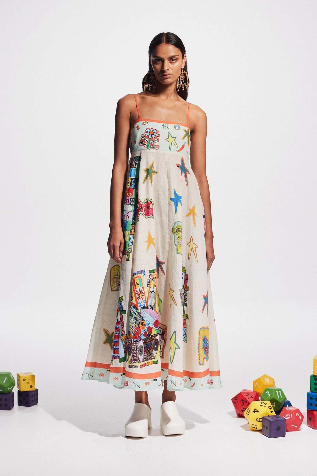 Graphic Print Maxi Dress