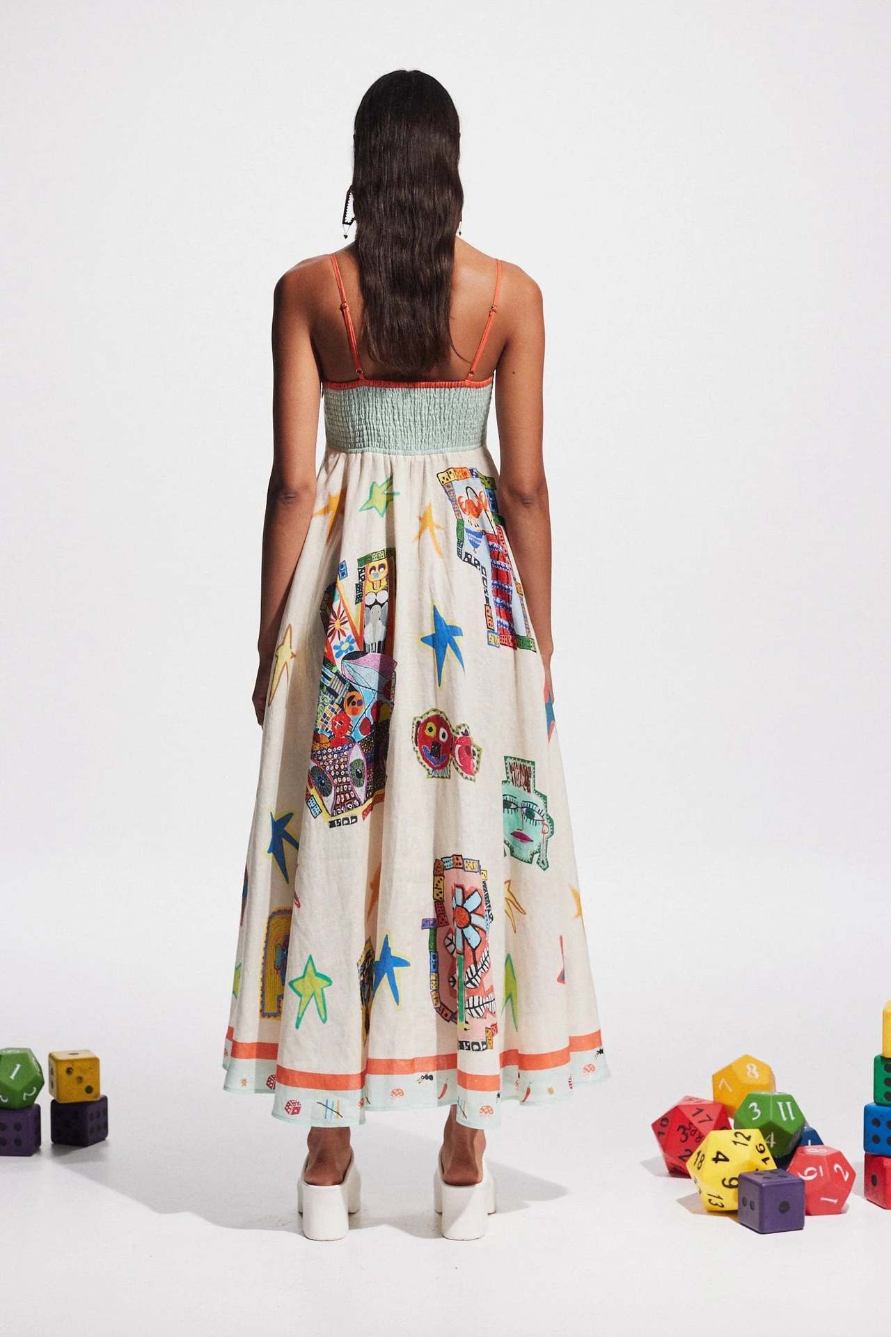 Graphic Print Maxi Dress
