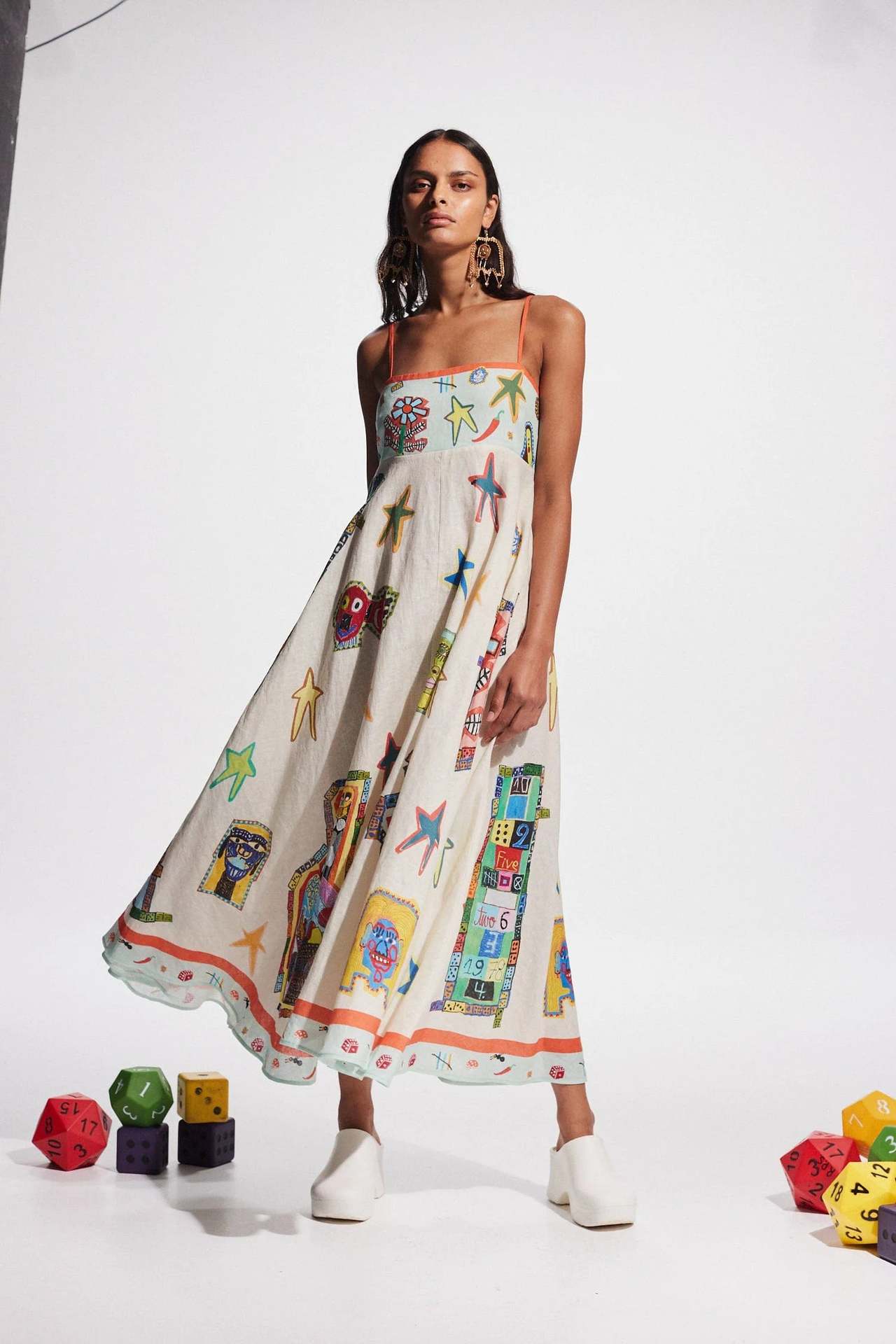 Graphic Print Maxi Dress
