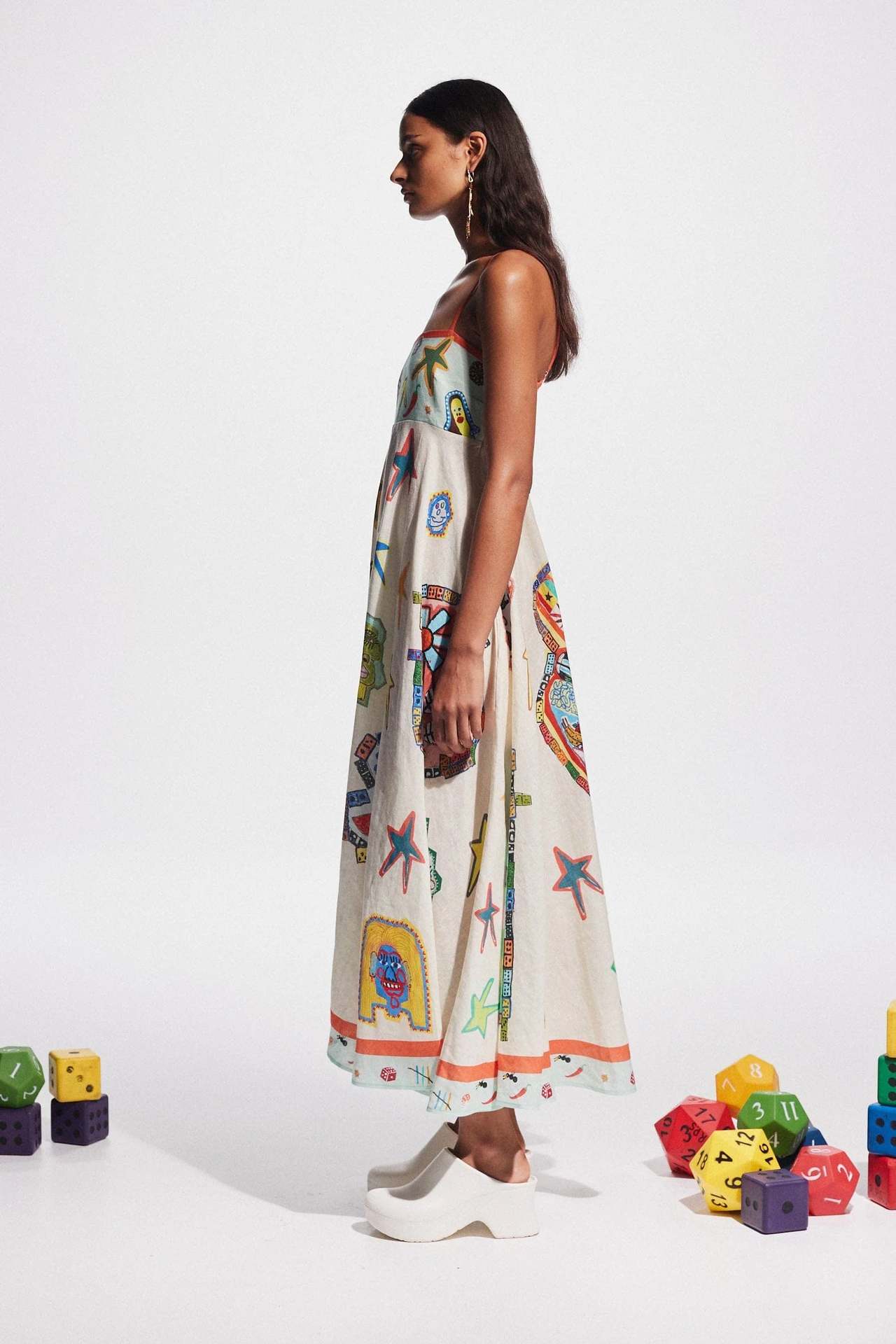 Graphic Print Maxi Dress