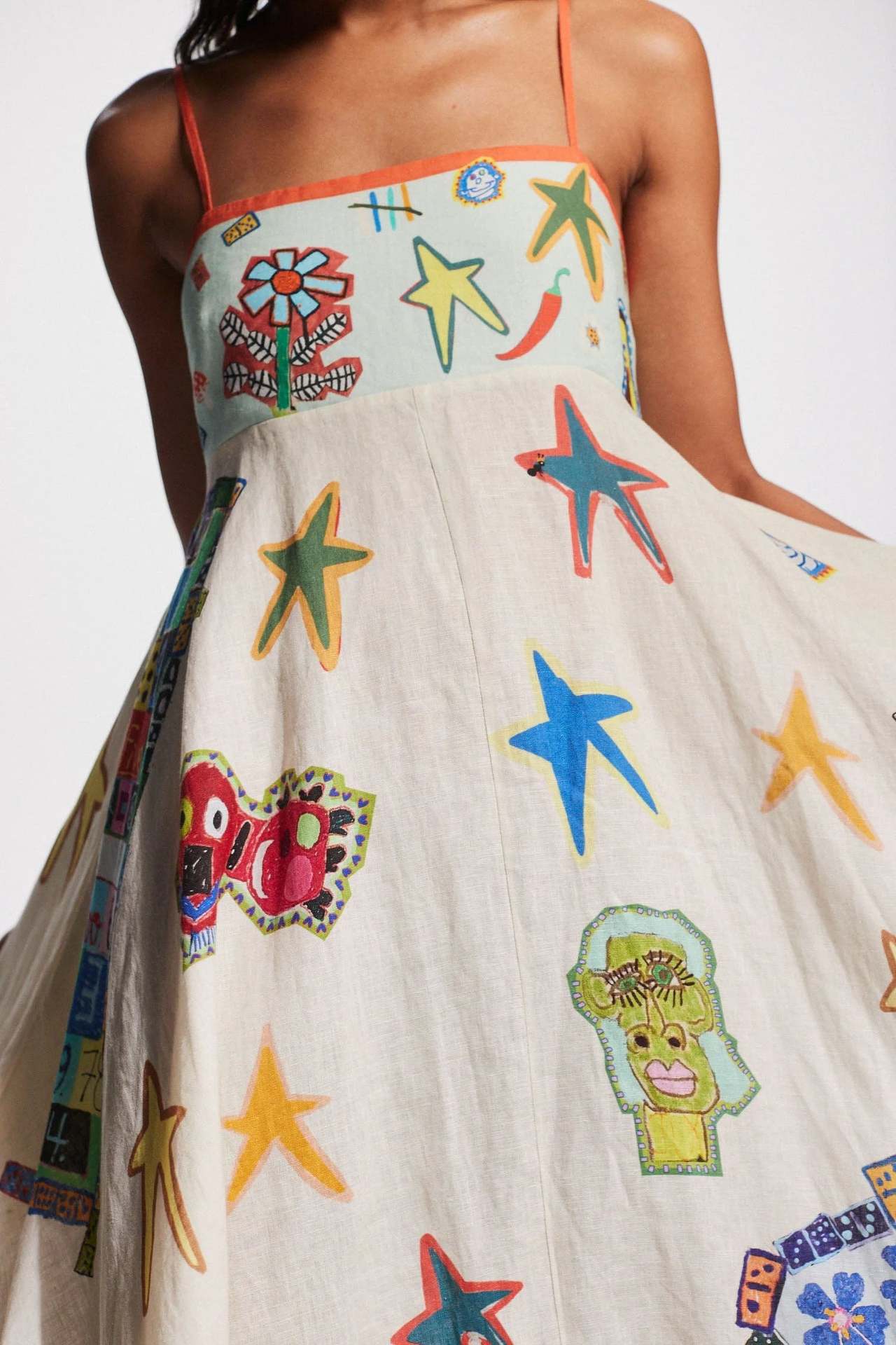 Graphic Print Maxi Dress