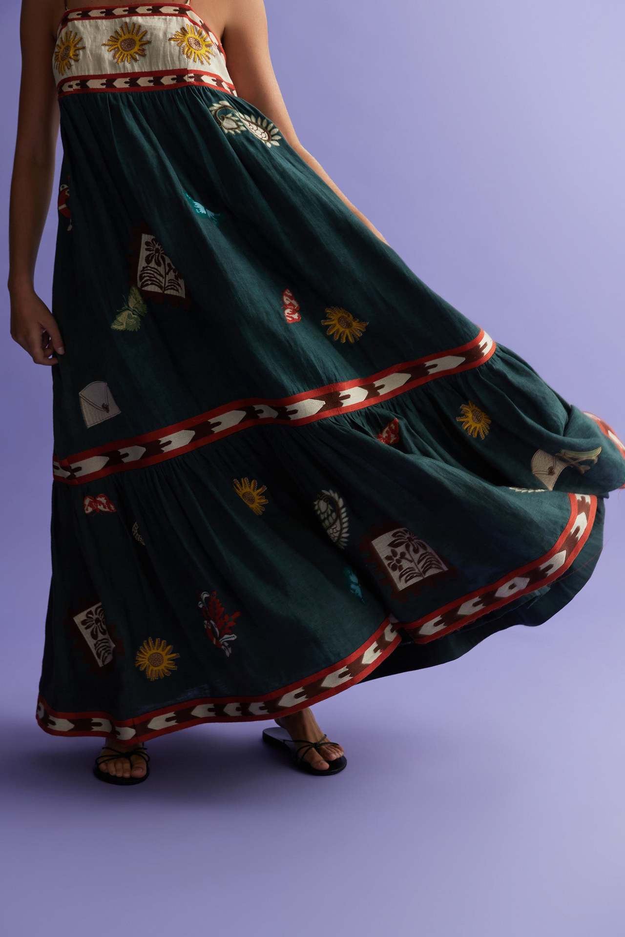 Women Floral Printed Maxi A-Line Dress