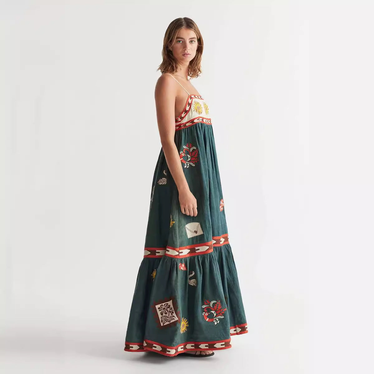 Women Floral Printed Maxi A-Line Dress