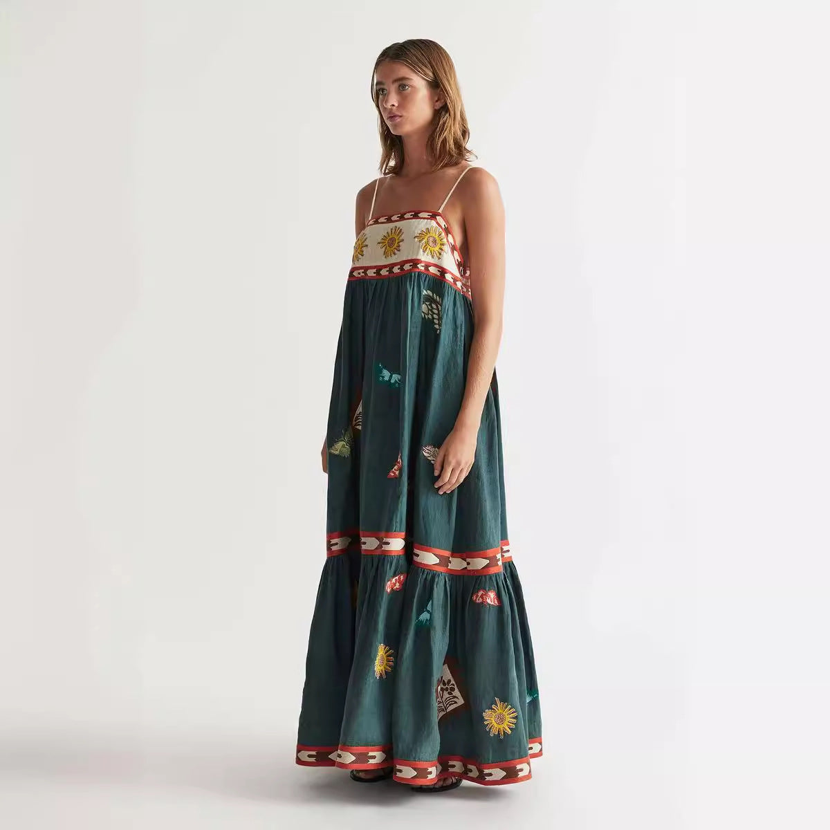 Women Floral Printed Maxi A-Line Dress