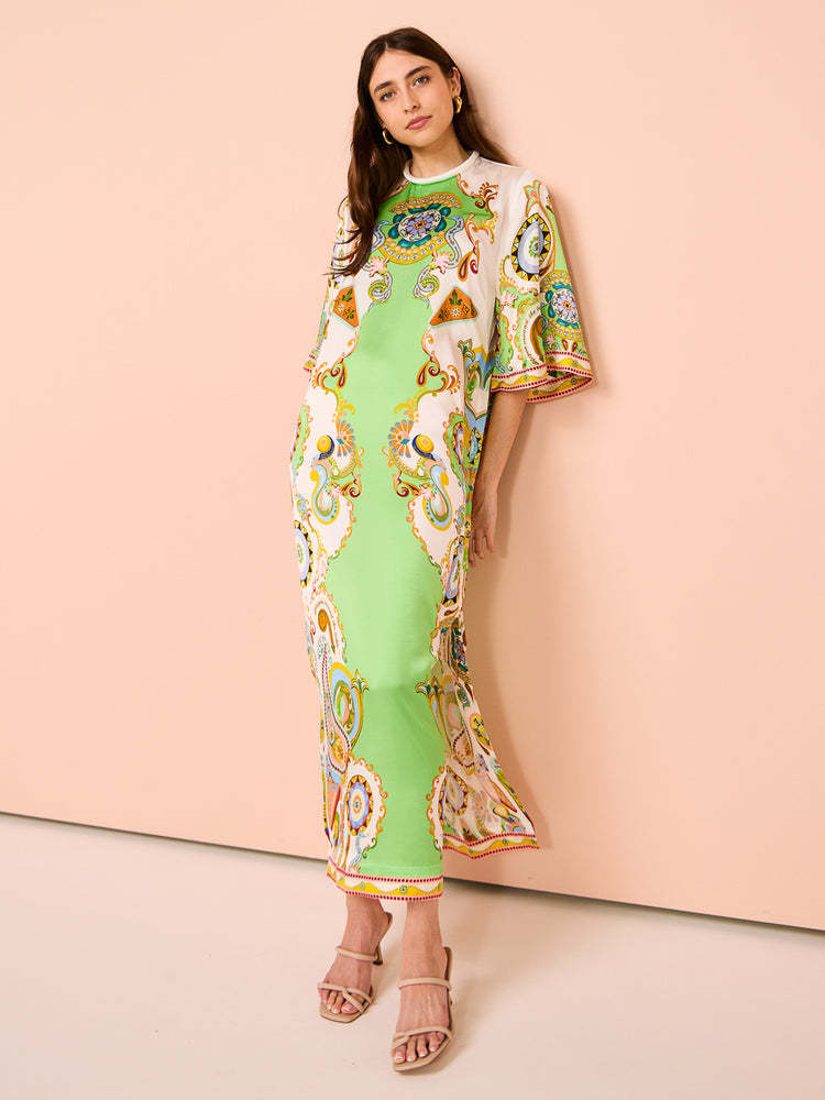 Women Ethnic Motifs Print Maxi Dress