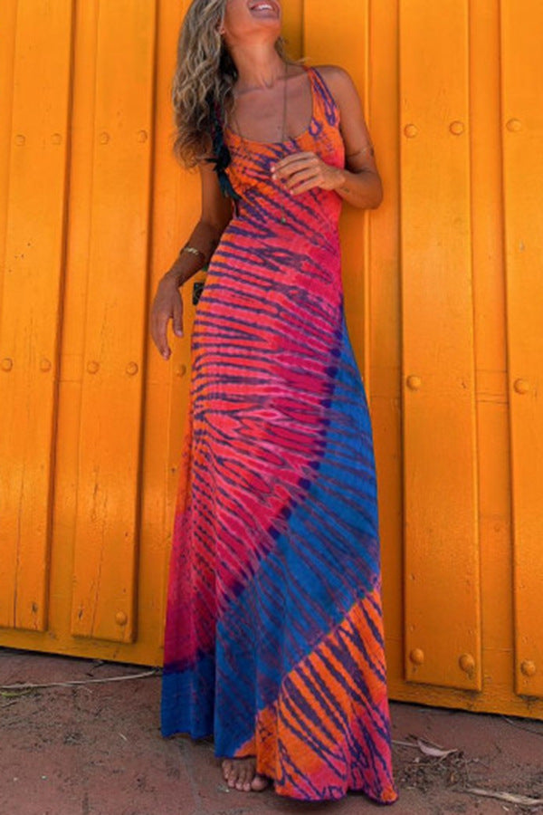 Women Tie and Dye A-Line Holi Dress