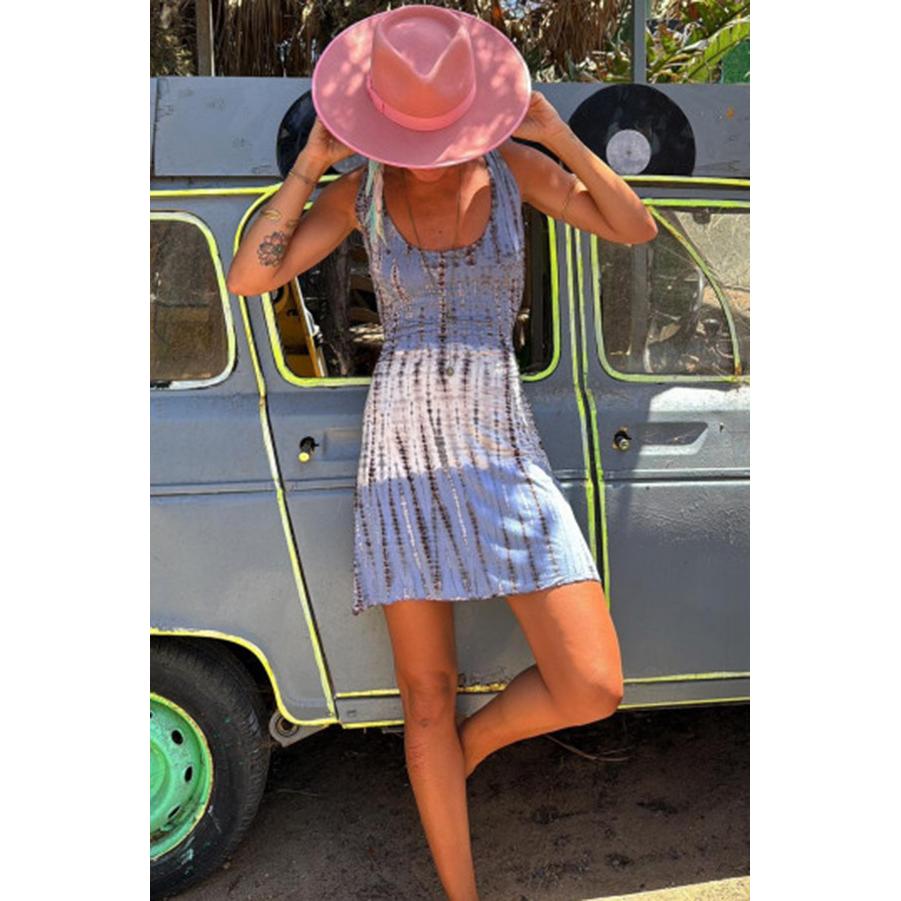 Tie and Dye Georgette A-Line Dress