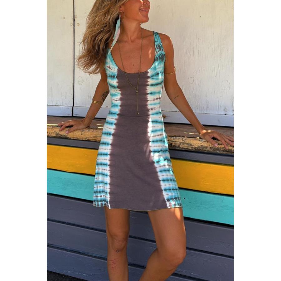 Tie and Dye Sheath Dress