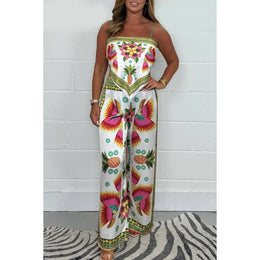 Printed Crop Top With Trousers