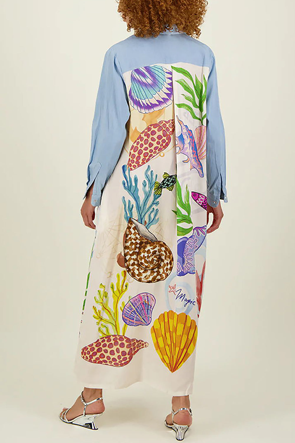 Women Graphic Shirt Maxi Dress