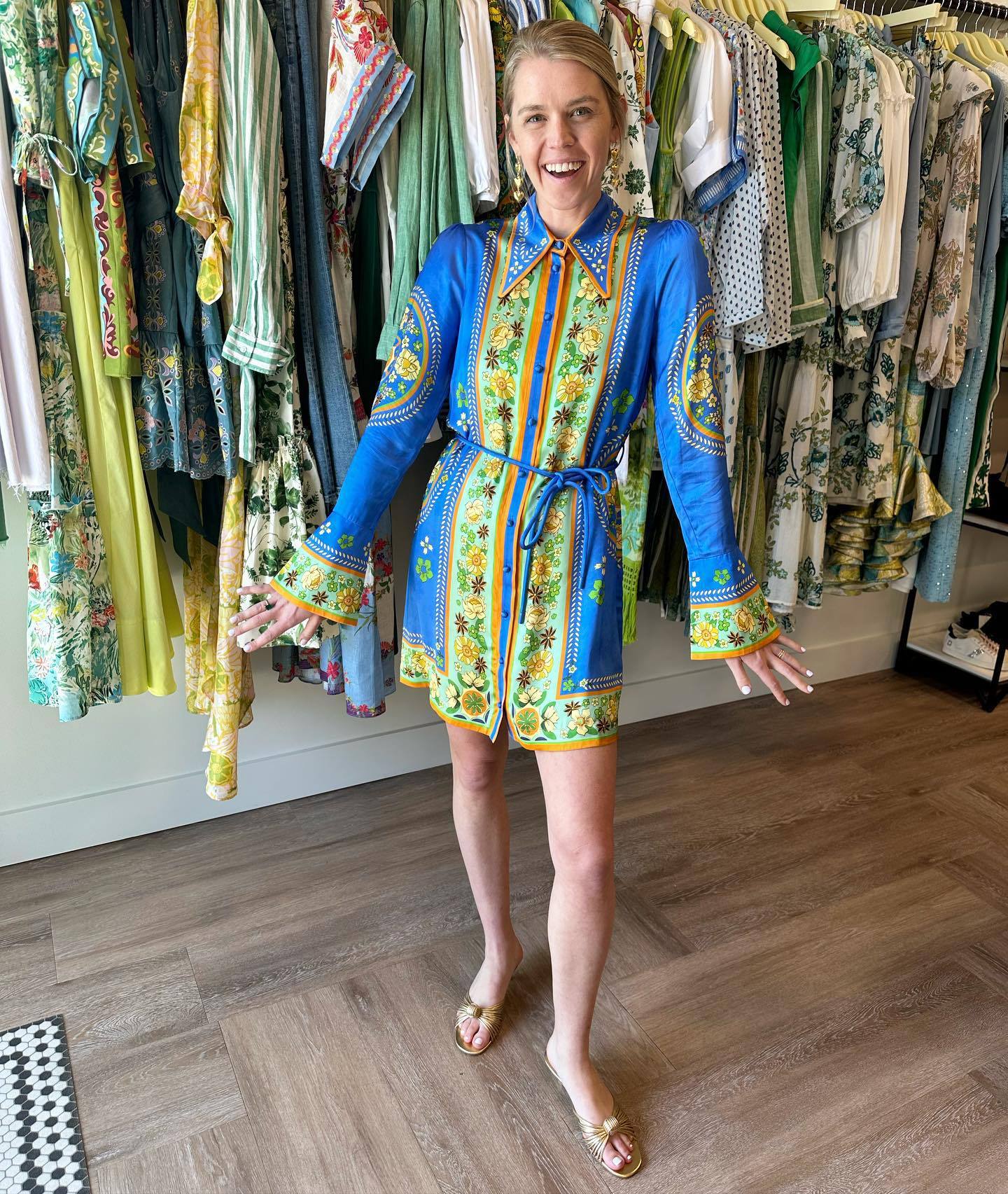 Women Ethnic Motifs Printed A-Line Dress