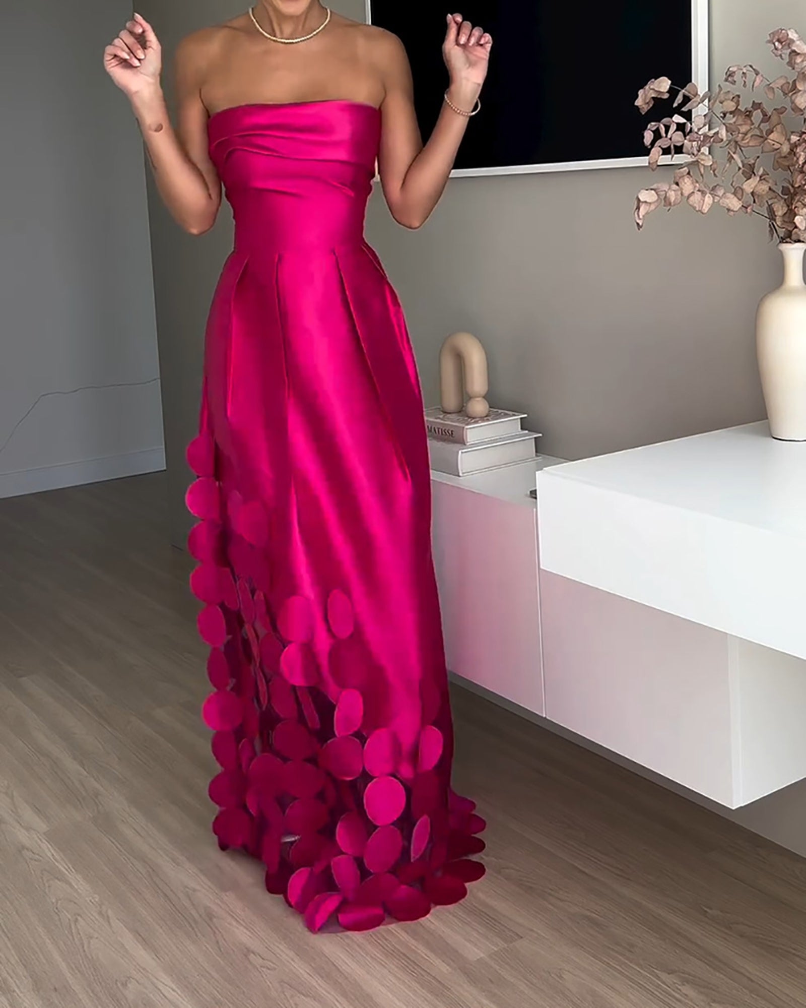Strapless Bandeau Maxi Dress