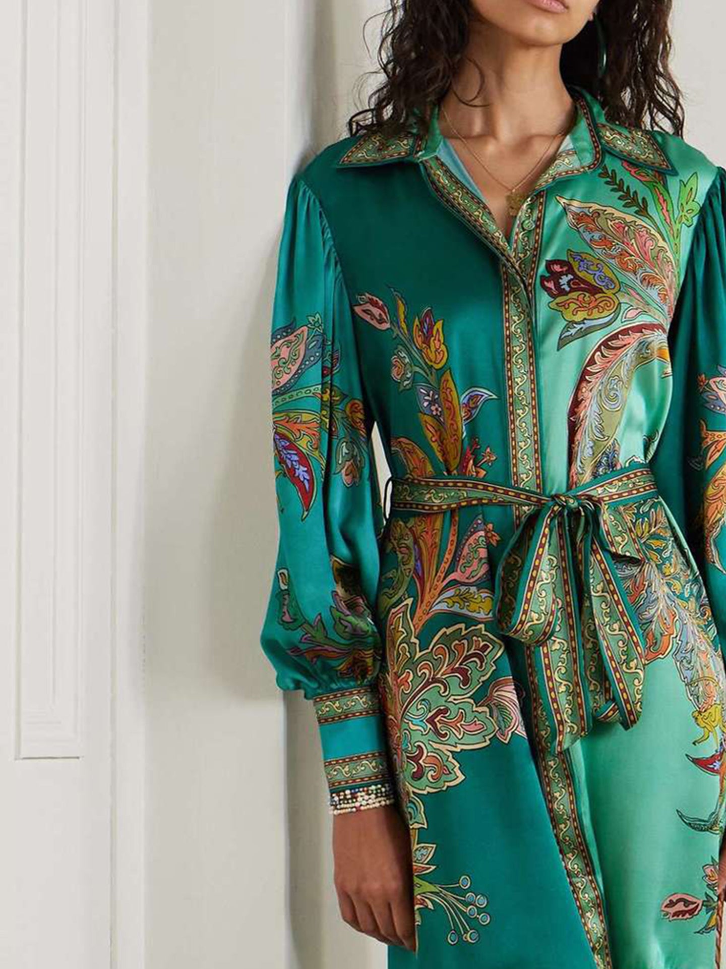 Women Tropical Printed Fit & Flare Midi Dress