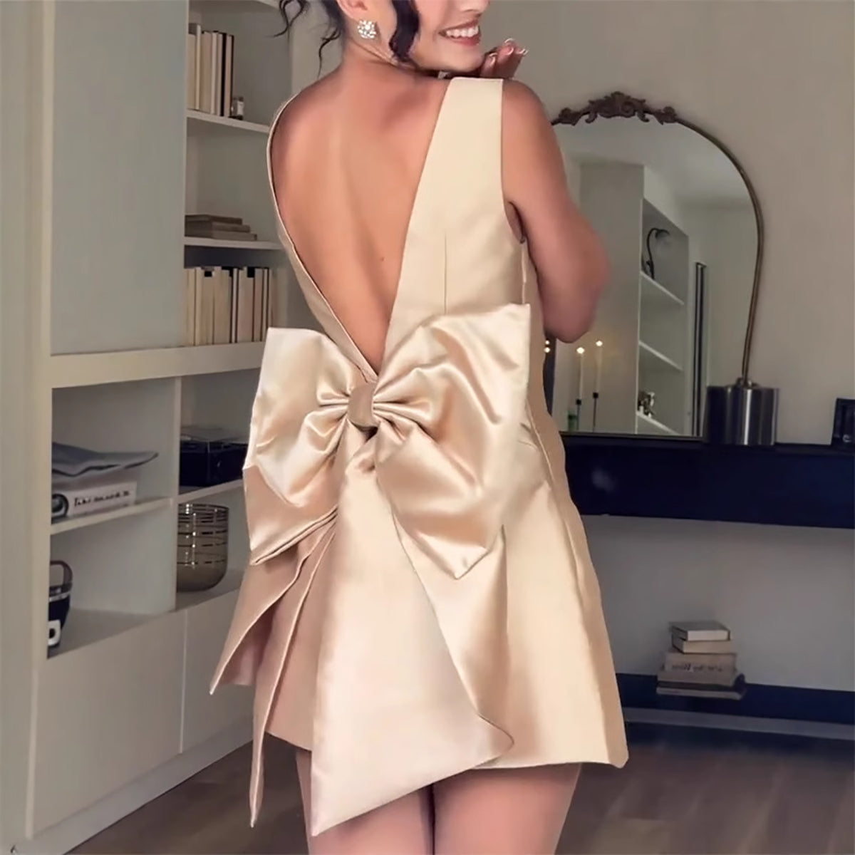Satin A-Line Dress