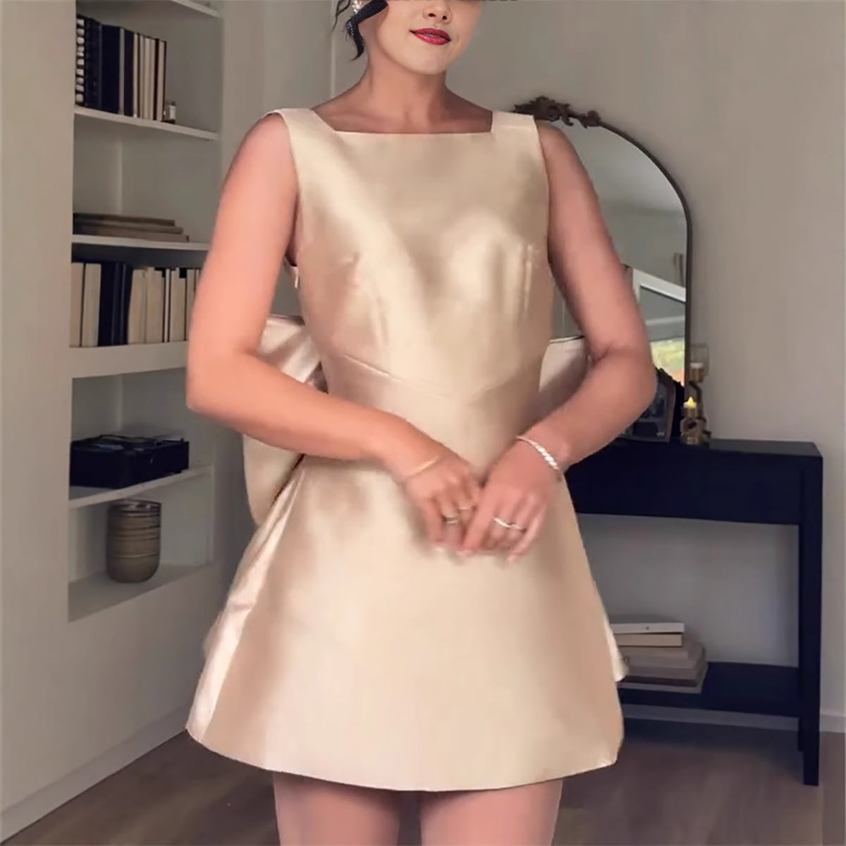 Satin A-Line Dress
