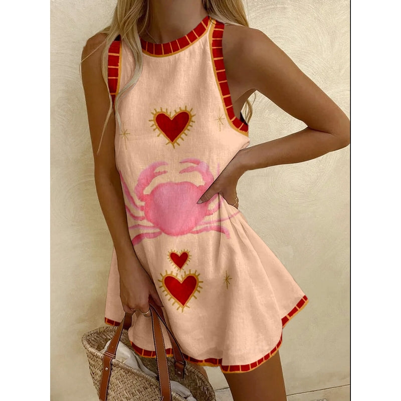 Women Print Sheath Mini Dress