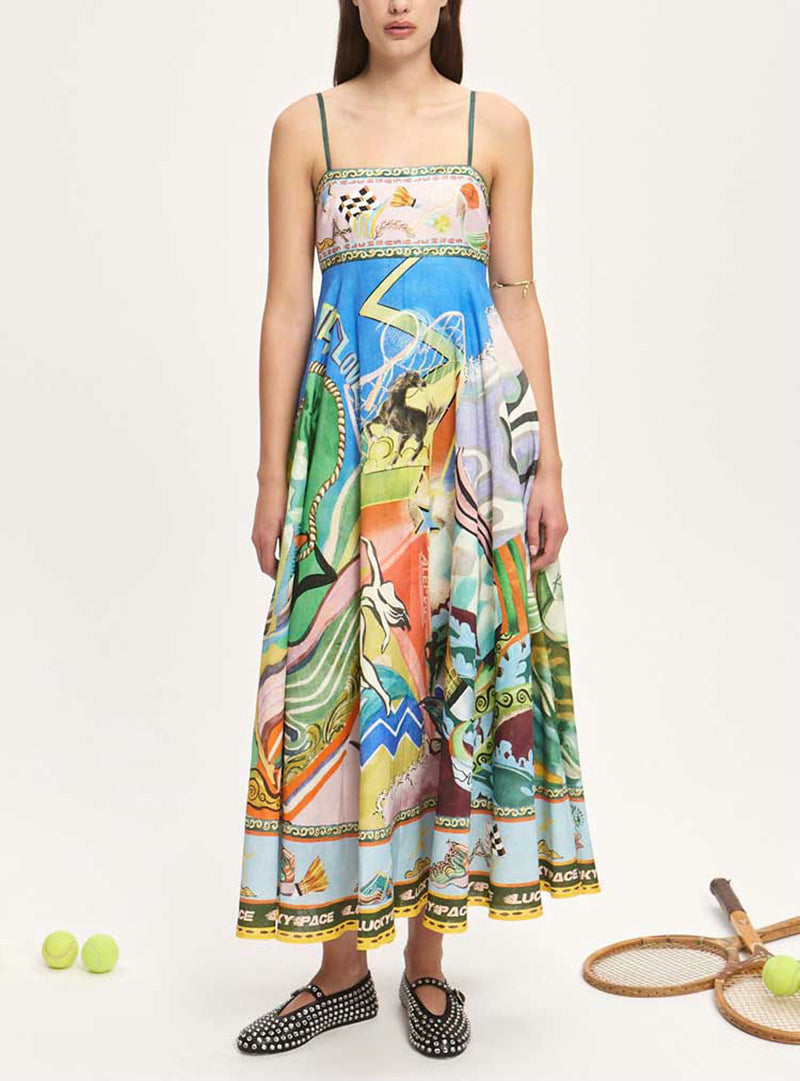 Women Graphic Print Maxi Dress