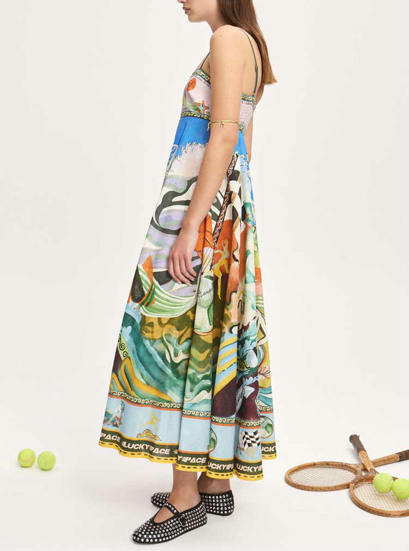 Women Graphic Print Maxi Dress