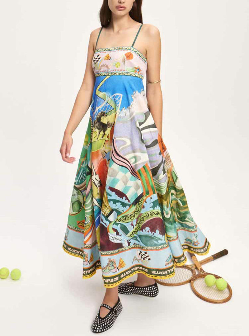 Women Graphic Print Maxi Dress