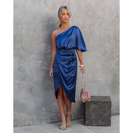 Flared Sleeve Tulip A-Line Dress