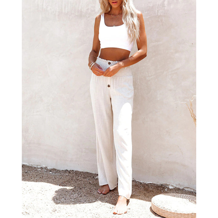Women Flared Easy Wash Trousers
