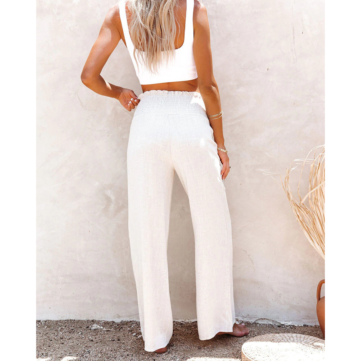 Women Flared Easy Wash Trousers