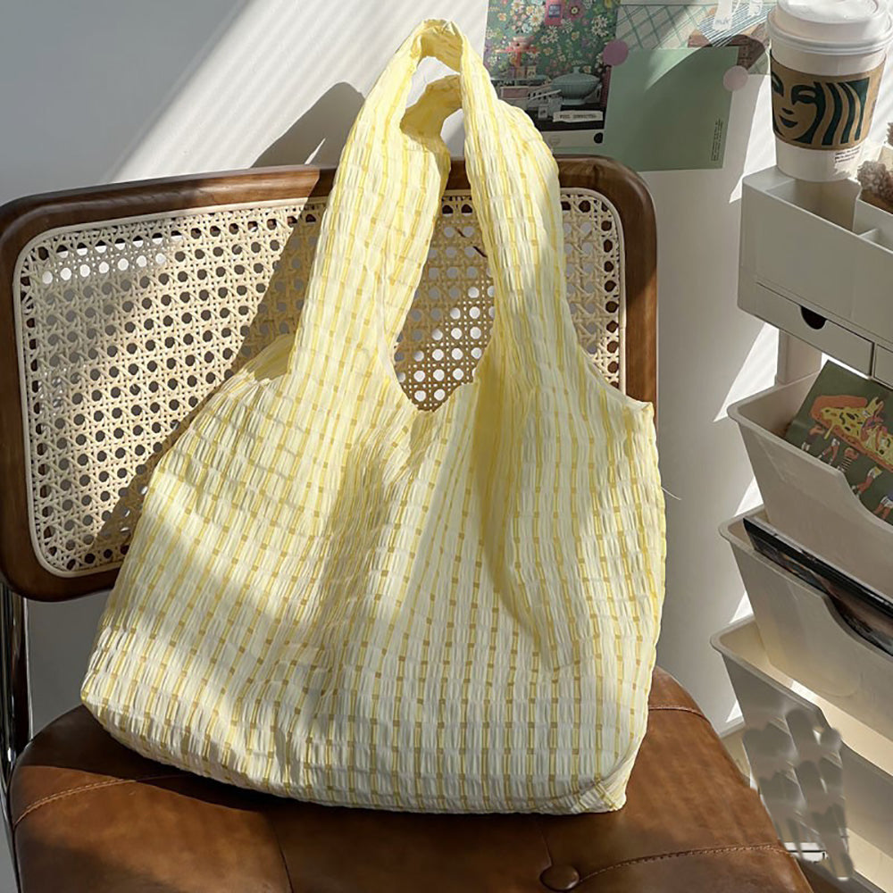 Women Striped Shopper Tote Bag