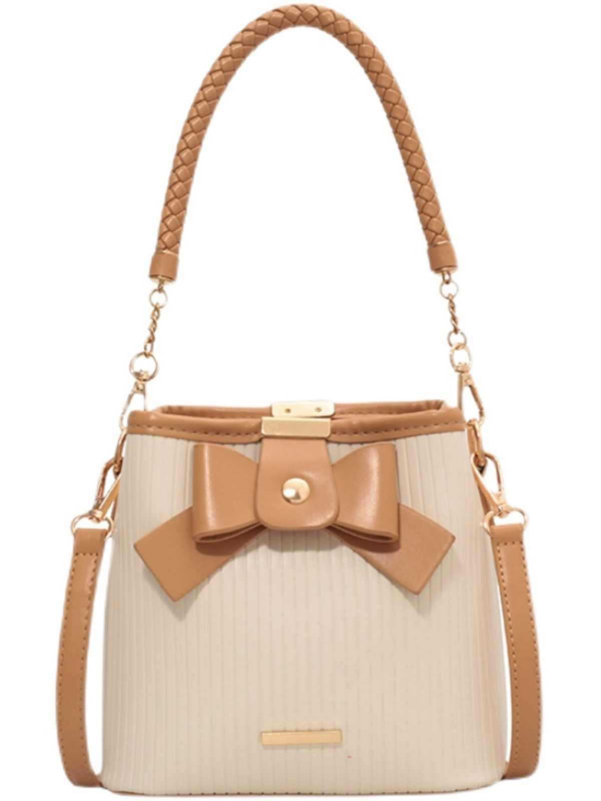 Women Solid Structured Satchel Bag