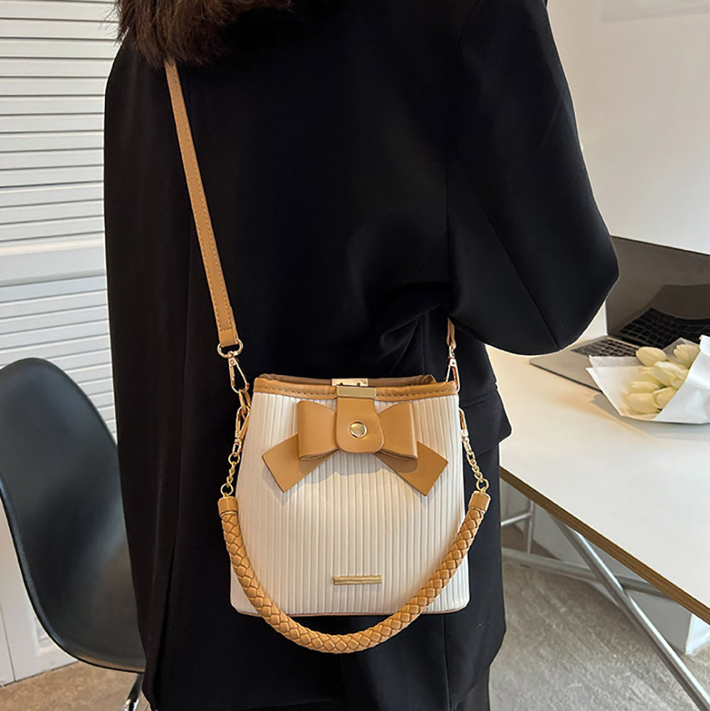 Women Solid Structured Satchel Bag