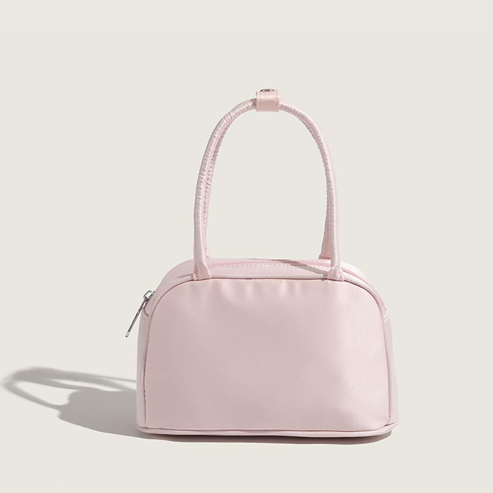 Women Solid Structured Handheld Bag