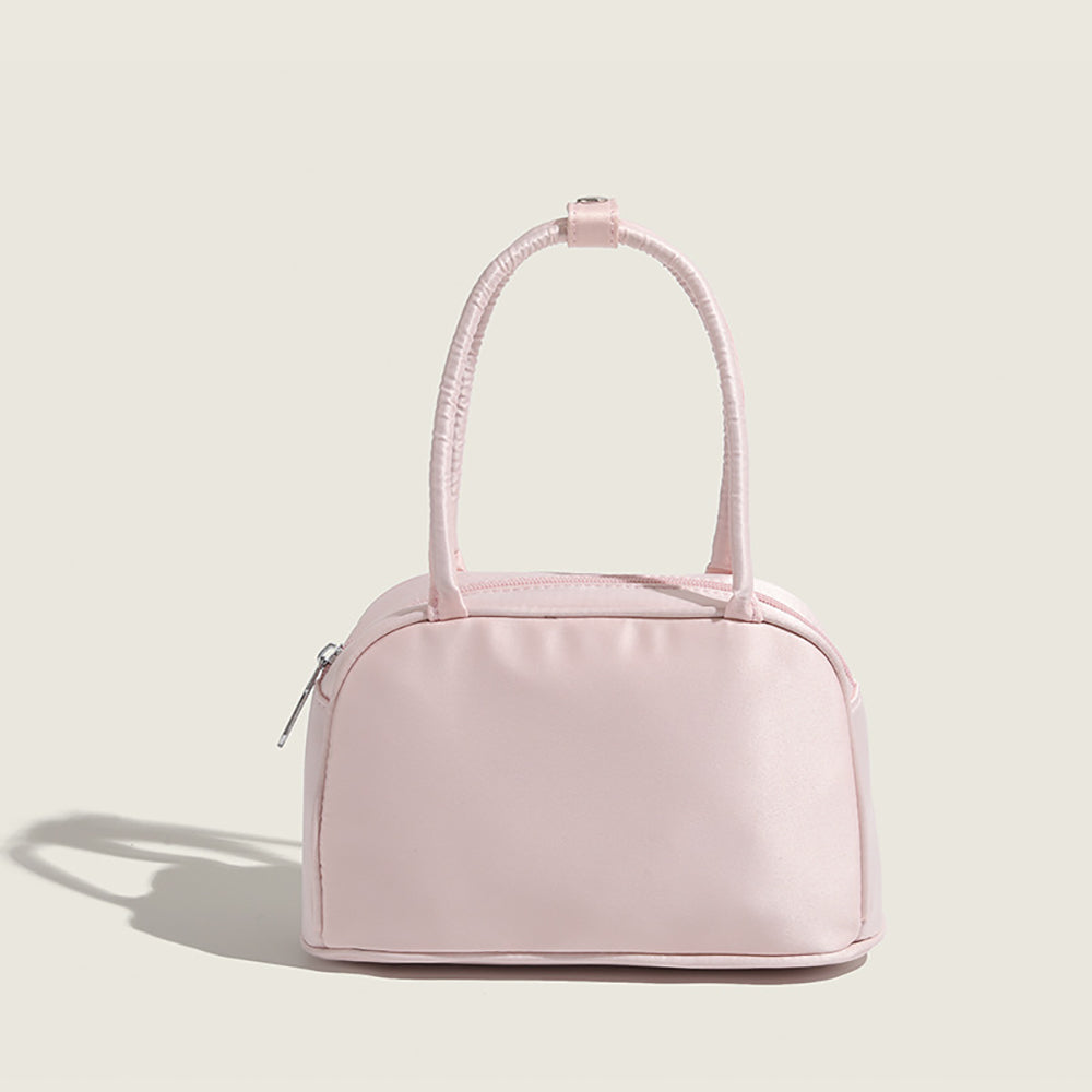 Women Solid Structured Handheld Bag