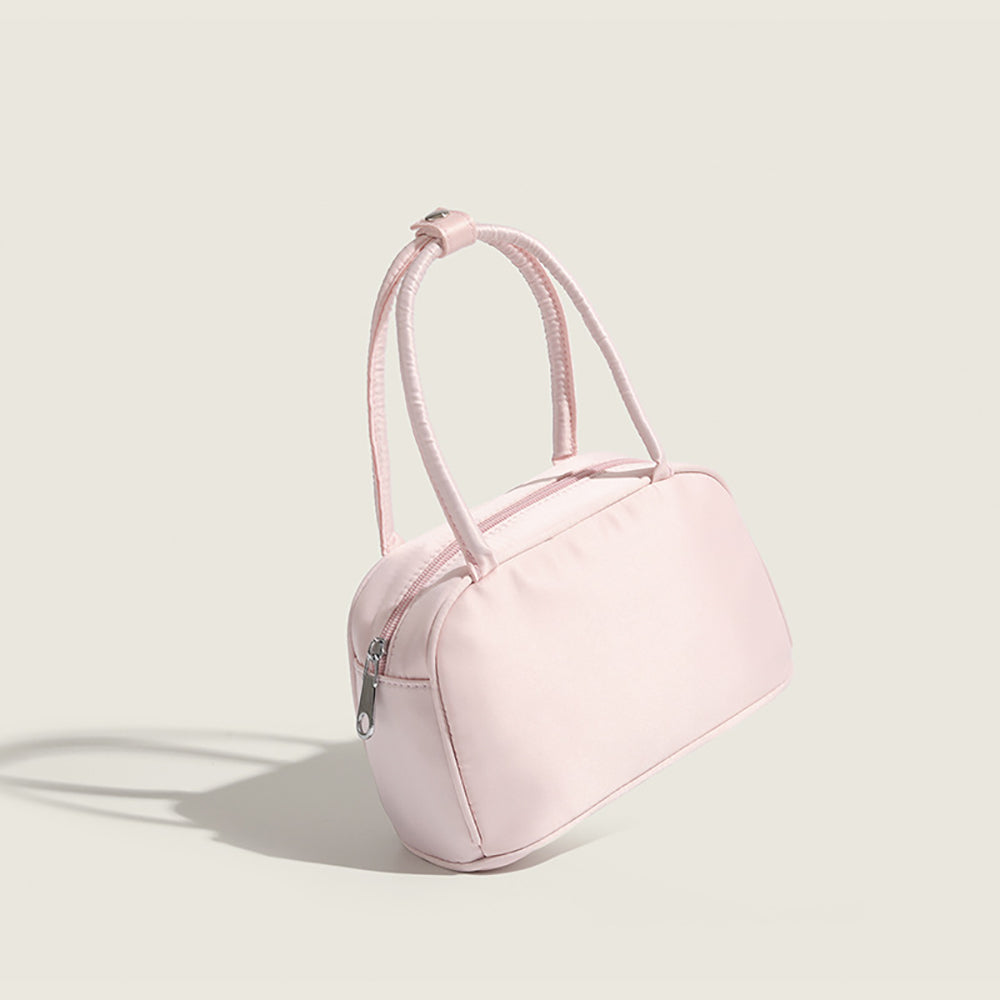 Women Solid Structured Handheld Bag