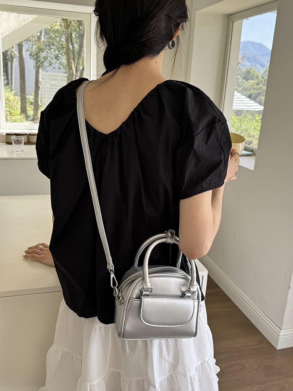Women Solid Swagger Sling Bag
