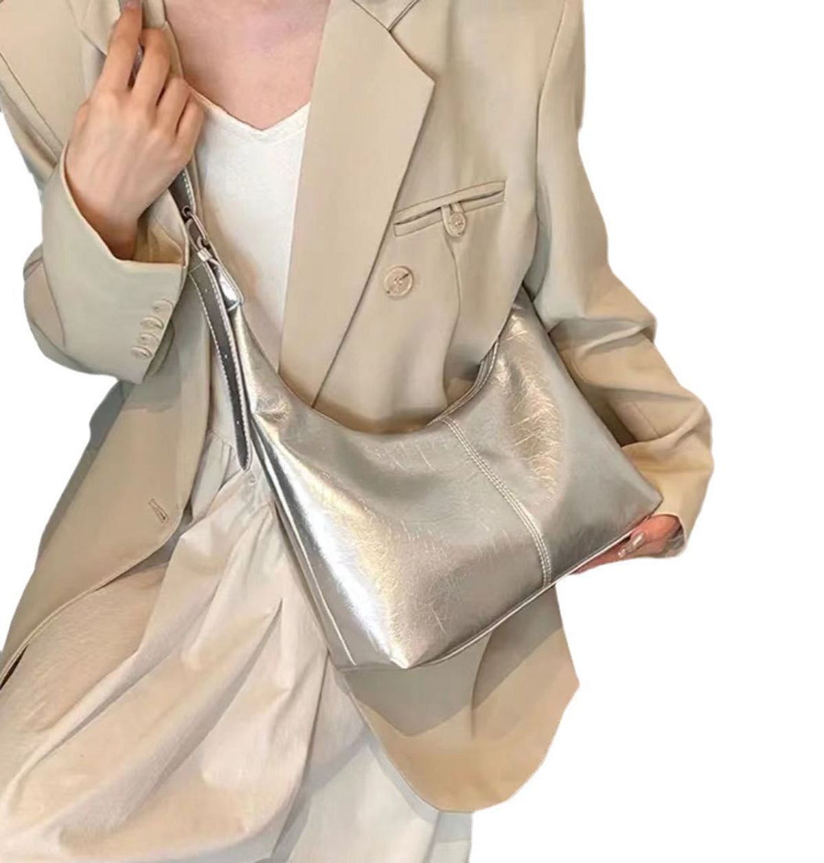 Women Textured Bowling Sling Bag