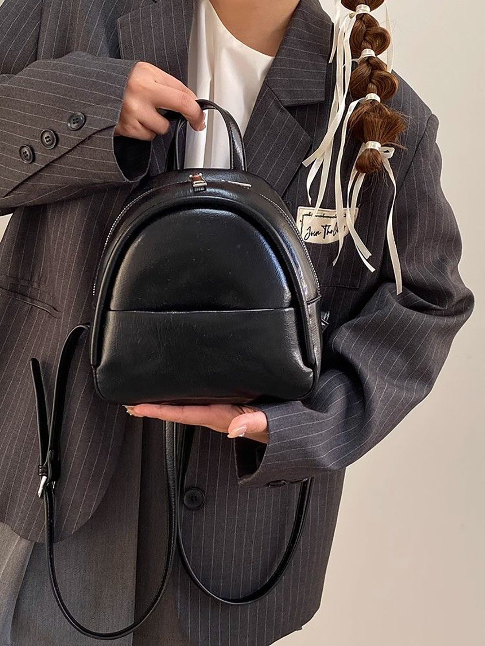 Women Solid Structured Sling Bag