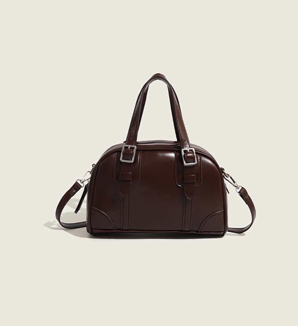 Women Solid Structured Handheld Bag
