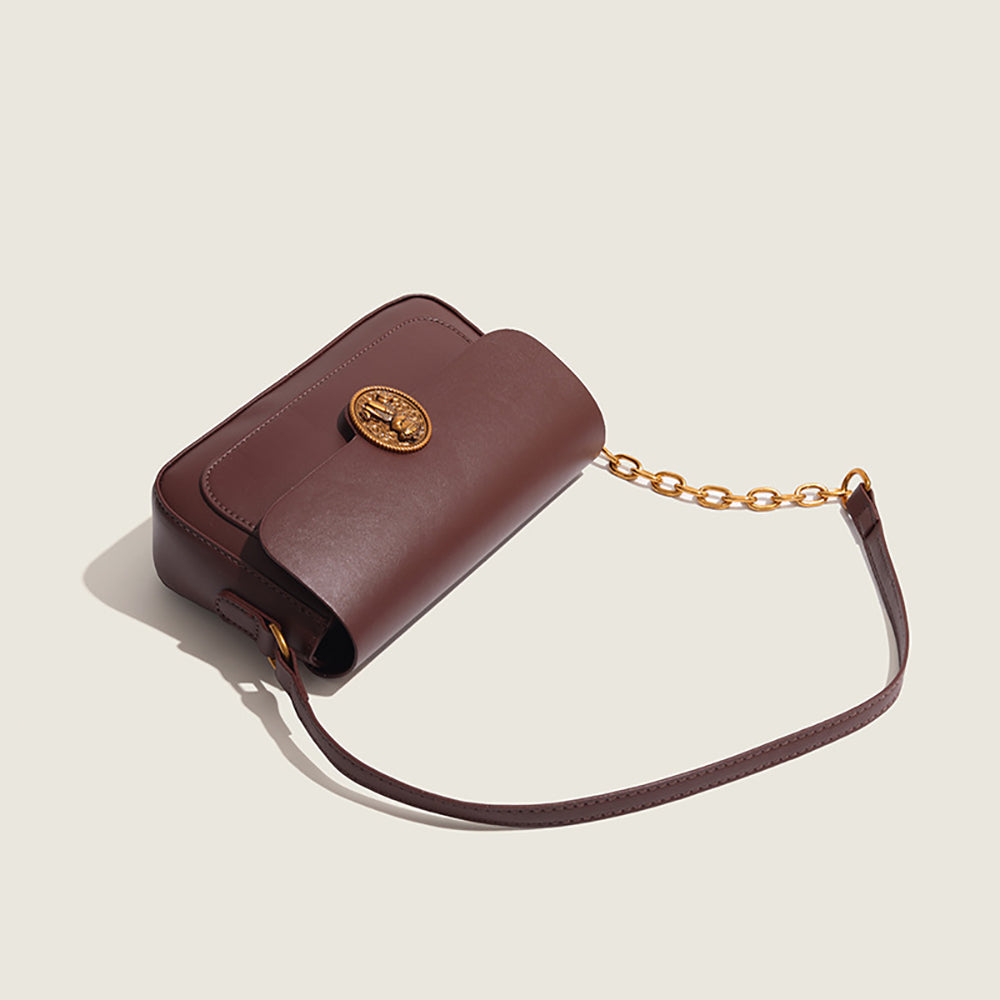 Women Solid Bowling Sling Bag