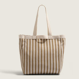 Women Striped Shopper Tote Bag