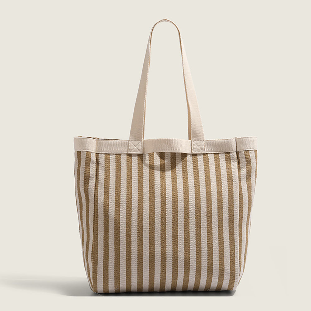 Women Striped Shopper Tote Bag