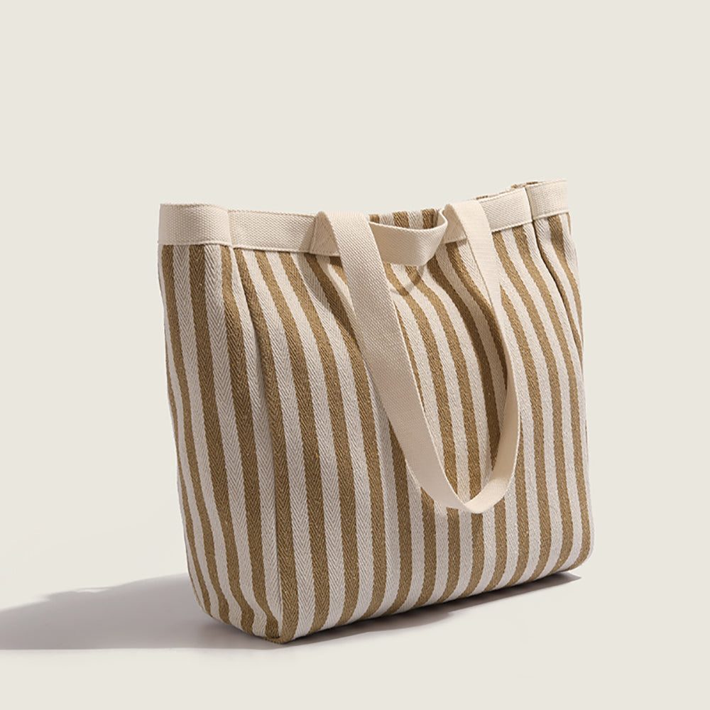 Women Striped Shopper Tote Bag