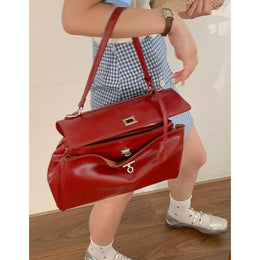 Women Solid Structured Satchel Bag