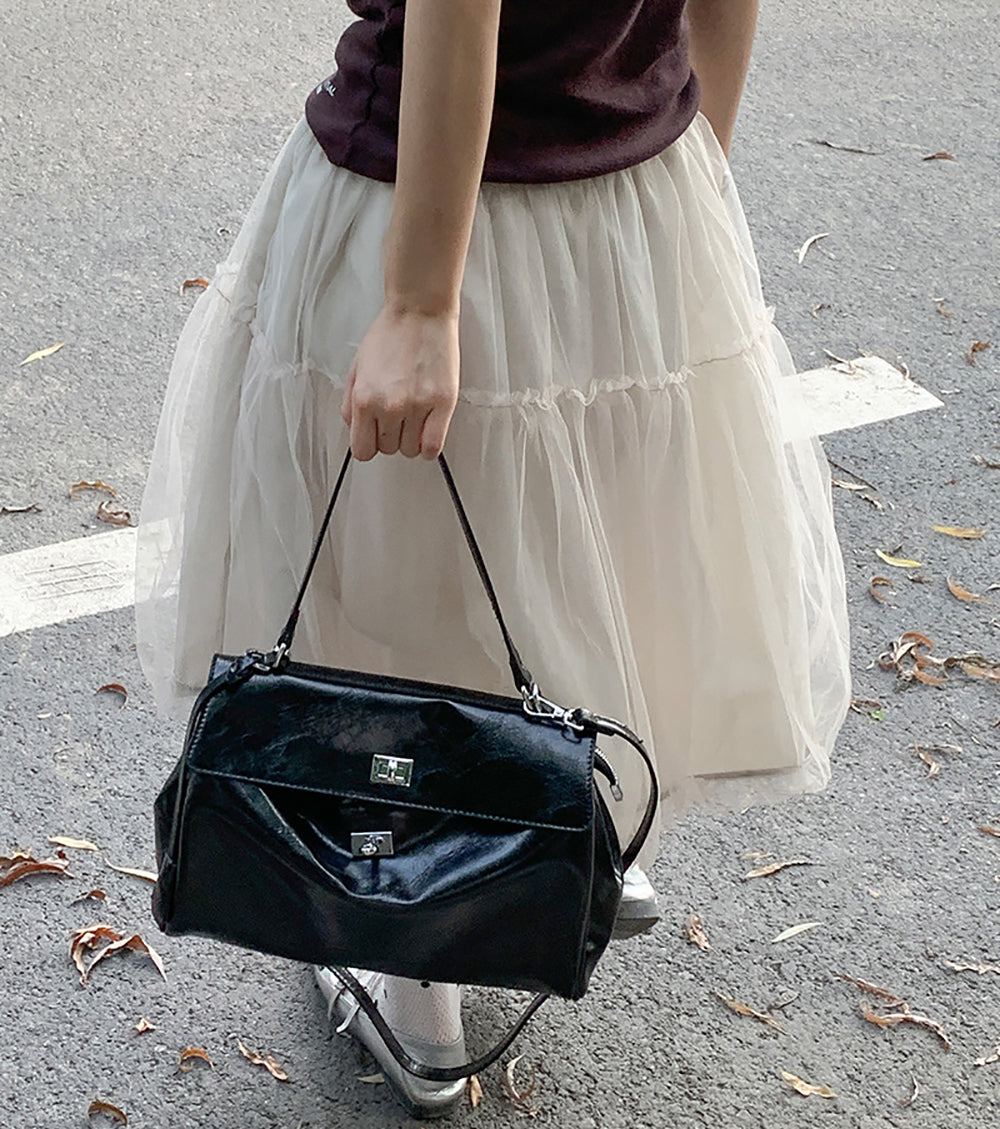 Women Textured Structured Satchel Bag