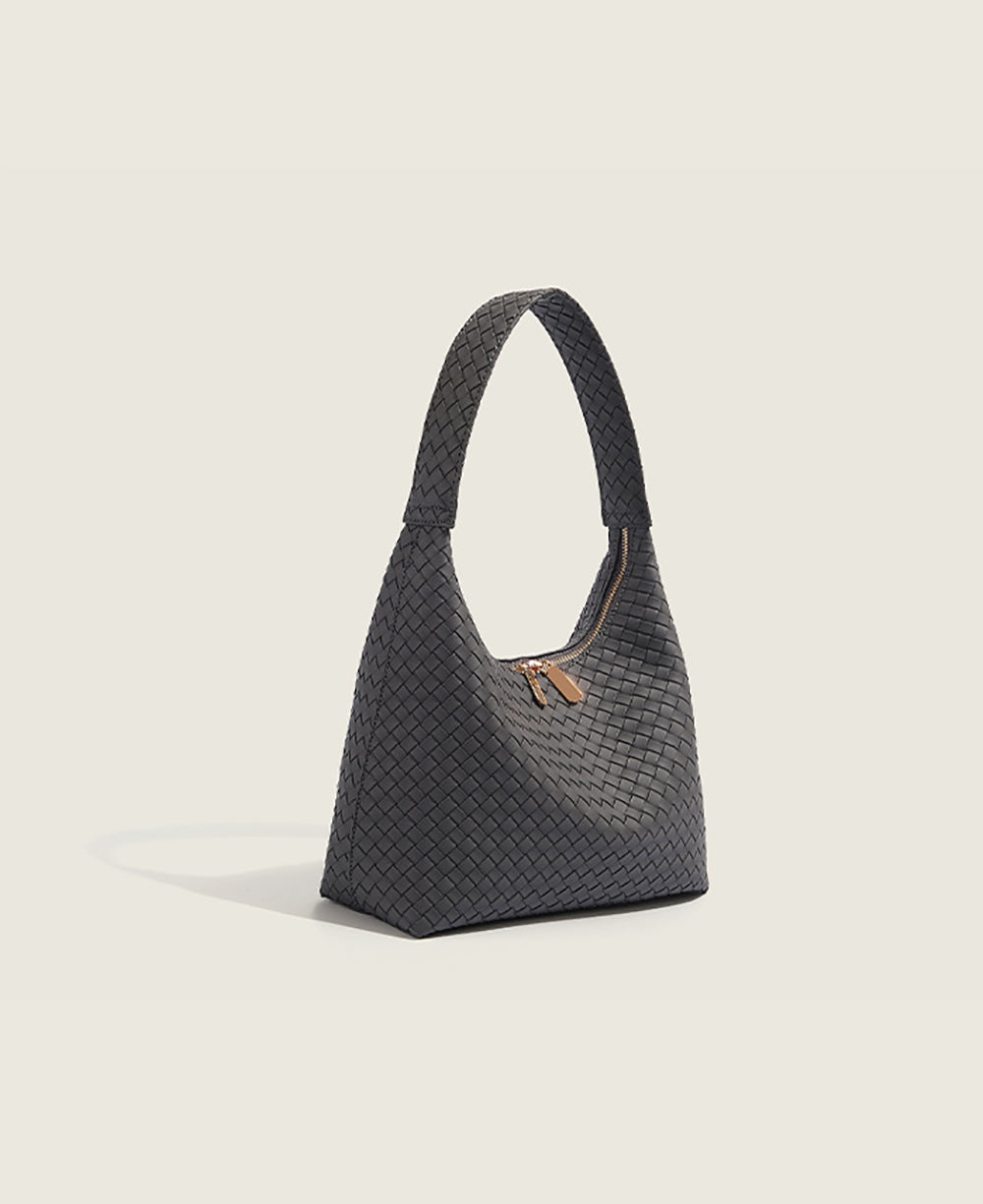 Women Geometric Textured Structured Hobo Bag