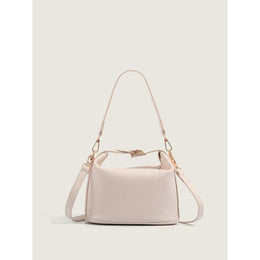 Off White Solid One Handle Sling Bag